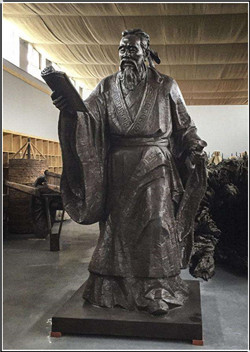 讀書(shū)孔子銅雕