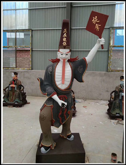 黑無(wú)常雕塑|鑄銅黑無(wú)常雕塑