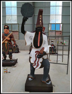 白無(wú)常神像|鑄銅白無(wú)常雕塑