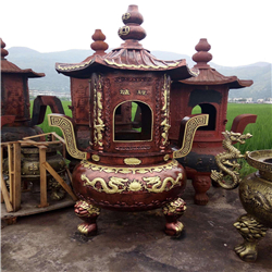 寺院圓形鑄鐵大香爐