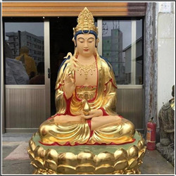 三面觀音銅雕塑