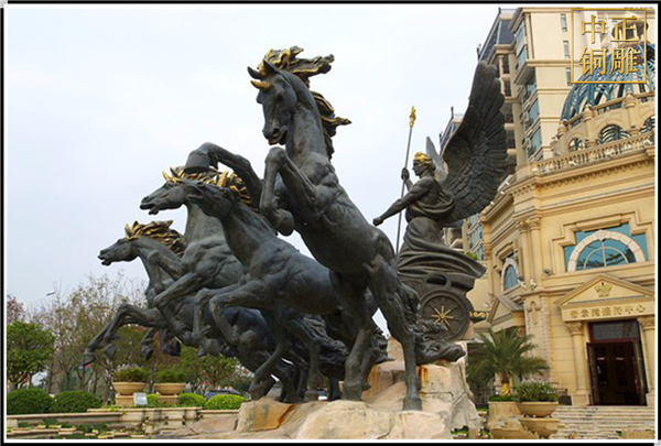 阿波羅戰(zhàn)車八駿銅馬雕塑