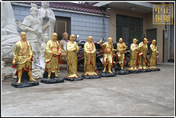 十八羅漢銅雕