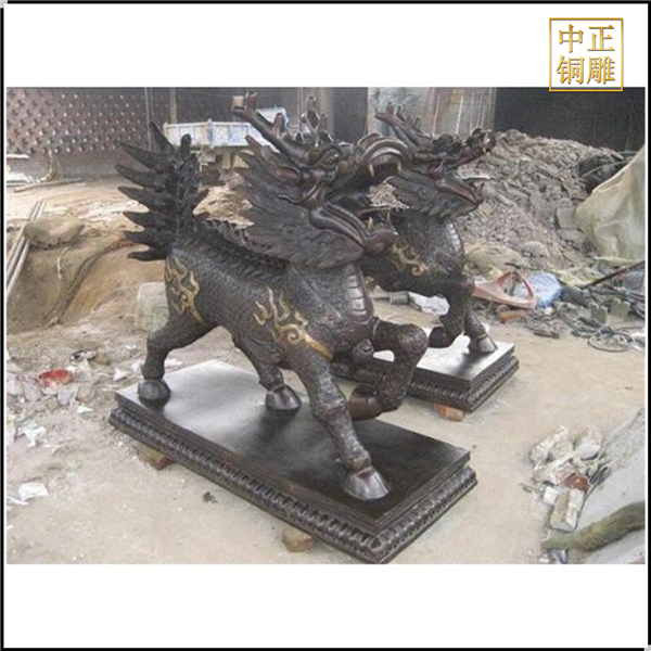 景觀銅麒麟雕塑