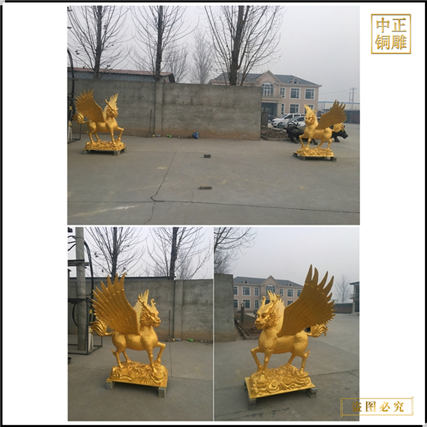 大型鎮(zhèn)宅銅麒麟鑄造
