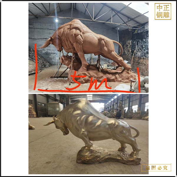 大型鎏金銅牛雕塑