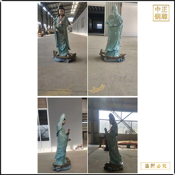 彩繪觀音菩薩銅像鑄造