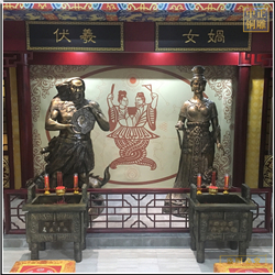 上古女媧伏羲神像銅雕