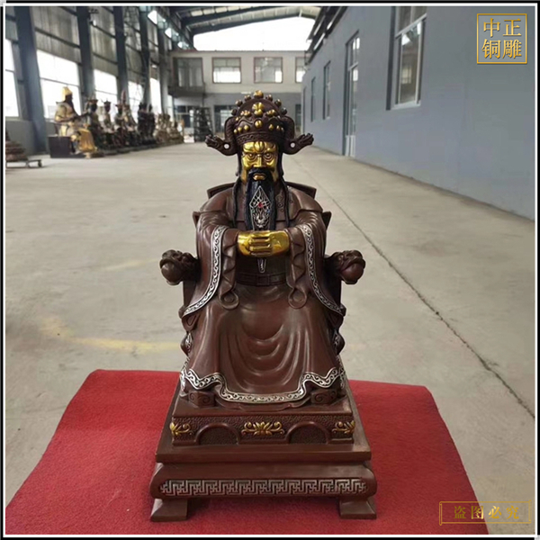 小型寺廟龍五爺財(cái)神銅像