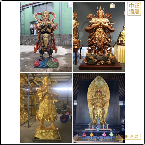 各種韋馱銅佛像