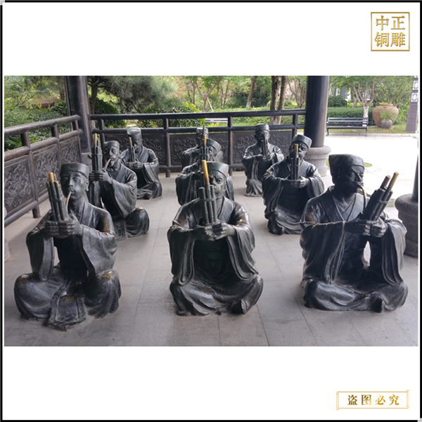 公園古代人物銅雕