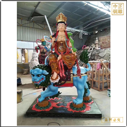 文殊普賢菩薩銅雕像