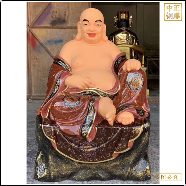 銅雕坐像十八羅漢佛像