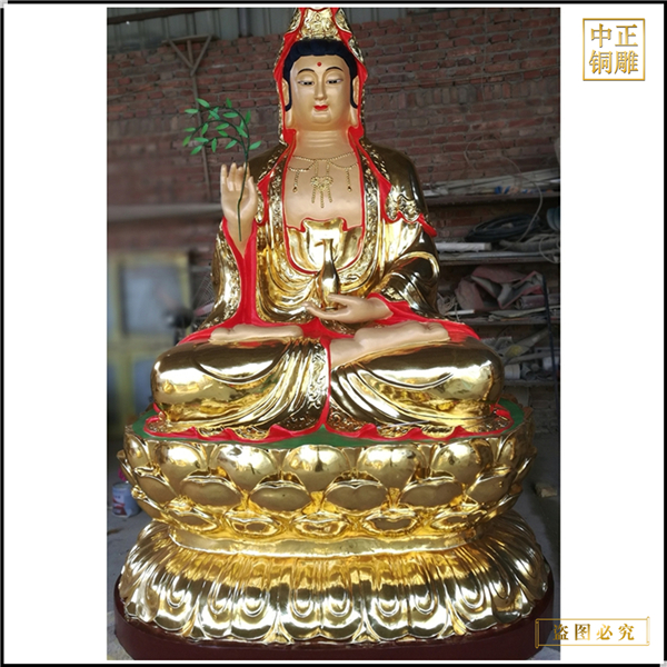 寺廟佛堂觀世音菩薩銅佛像