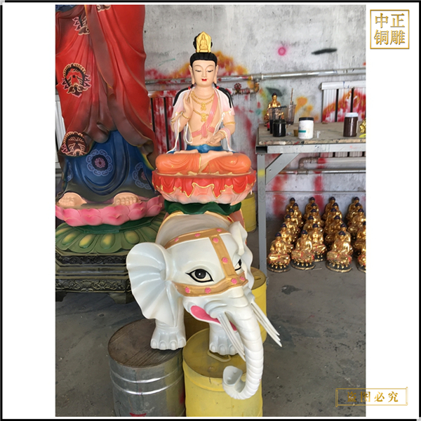 純銅文殊普薩佛像擺件