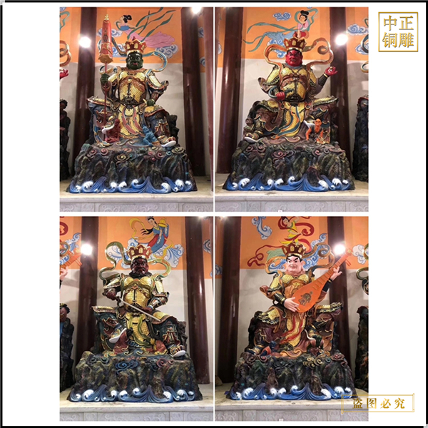 四大天王彩繪佛像