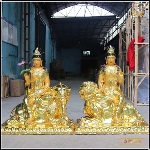 文殊普賢菩薩銅佛像定制
