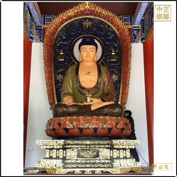 彩繪釋迦牟尼佛銅像鑄造廠