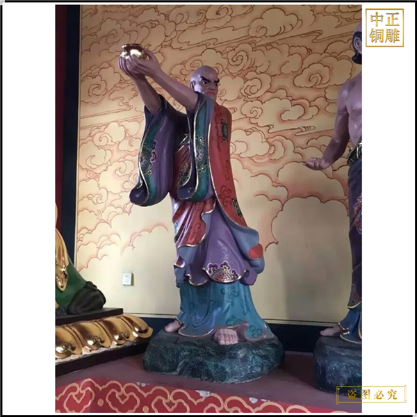 現貨出售貼金十八羅漢佛像