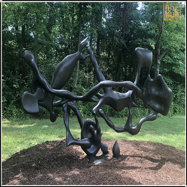 抽象園林人物玩耍銅雕